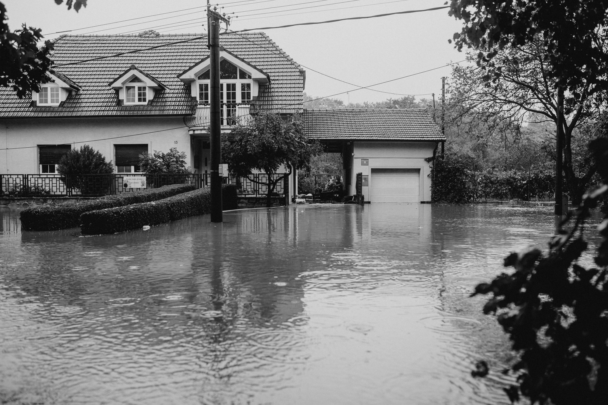 Maison inondée par infiltration d'eau